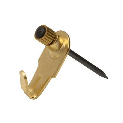 Frameware LLC Brass Hangers Bulk 10lb. | PBG10 | 100 Poly Bags Brass Hangers w/ Knurled Nails | Poly Bag | Pack of 100