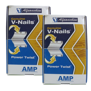 Frameware LLC AMP V-Nails 1007HDF / 08-334 | 1/4" (7mm) | Box of 3200 AMP Hard Power Twist V-Nails | HDF