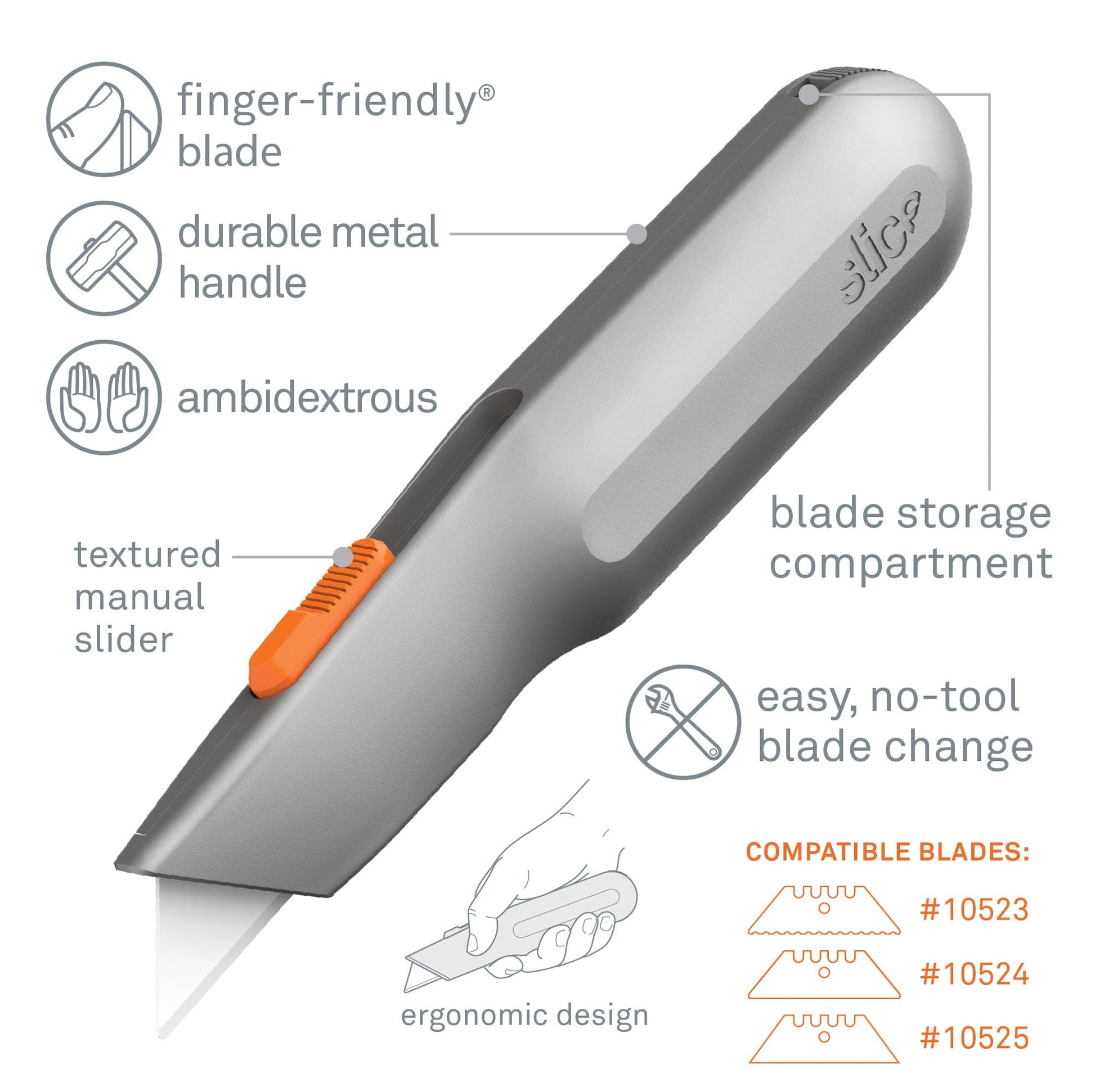 Frameware LLC SLICE Metal-Handle Utility Knives | Auto-Retractable or Manual