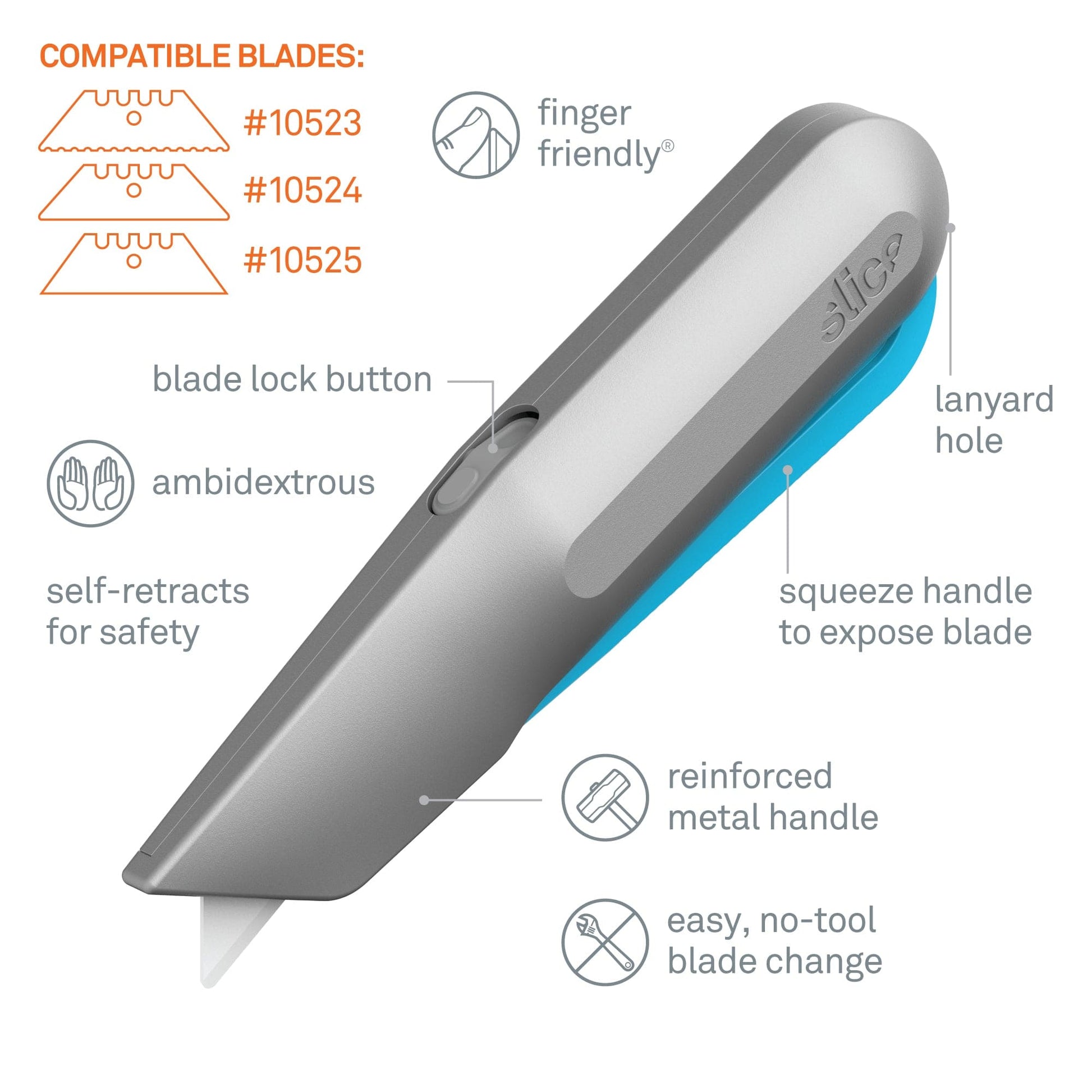 Frameware LLC SLICE Smart-Retracting Metal Squeeze Knife