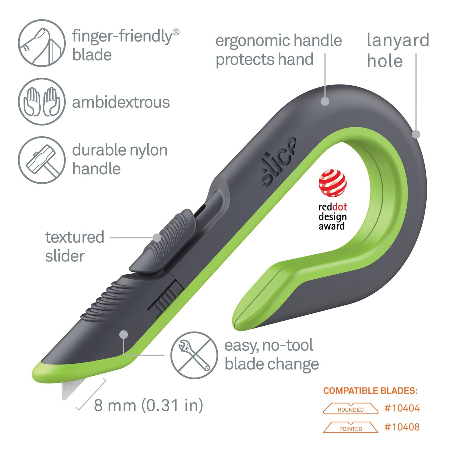 Frameware LLC SLICE Box Cutter | Auto-Retractable or Manual