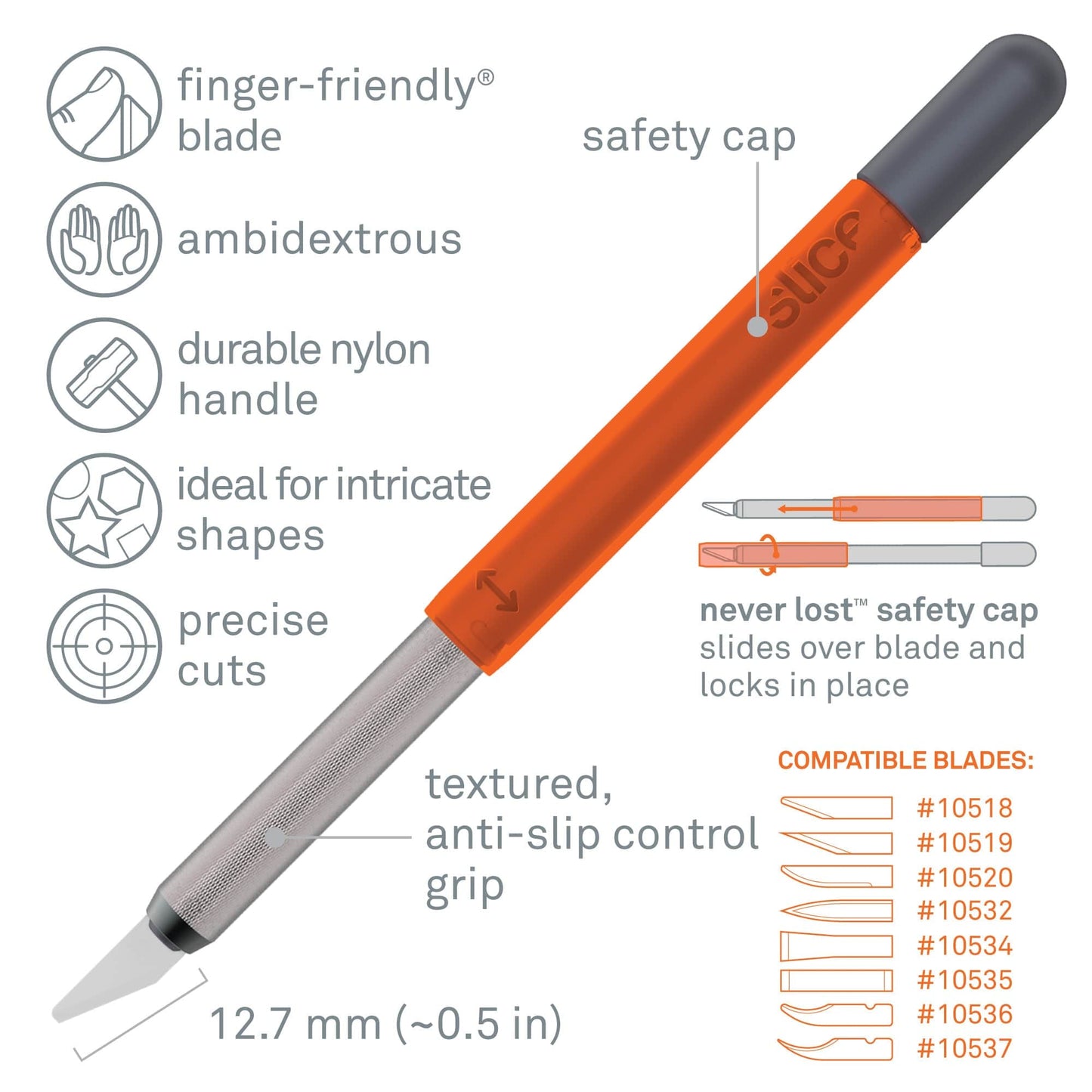 Frameware LLC SLICE Craft Knife with Safety Cap