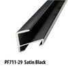Aluminum Moulding Chops | Profile 711 | Satin Black