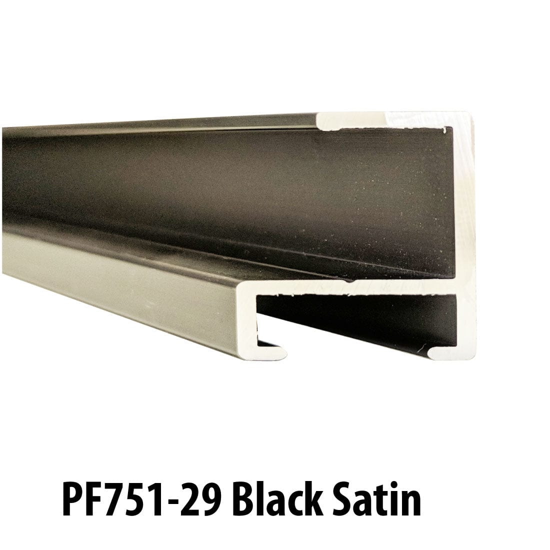 Frameware LLC Aluminum Moulding Aluminum Moulding Chops | Profile 751 | Satin Black