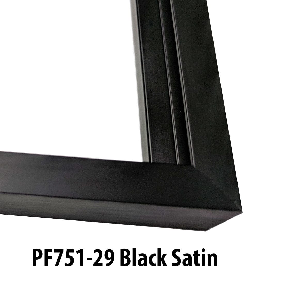 Frameware LLC Aluminum Moulding Aluminum Moulding Chops | Profile 751 | Satin Black