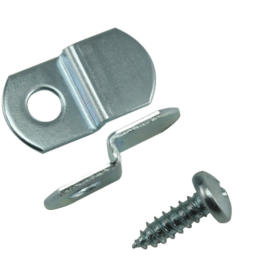 1/8-inch one-hole offset clip with screw for picture framing