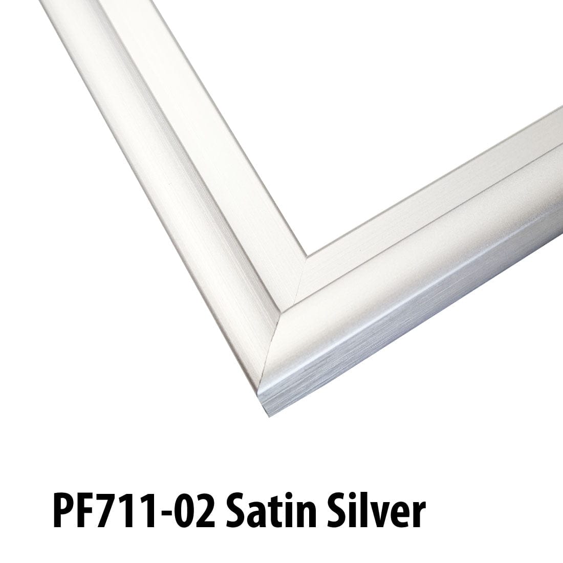 Frameware LLC Aluminum Moulding Aluminum Moulding Chops | Profile 711 | Satin Silver